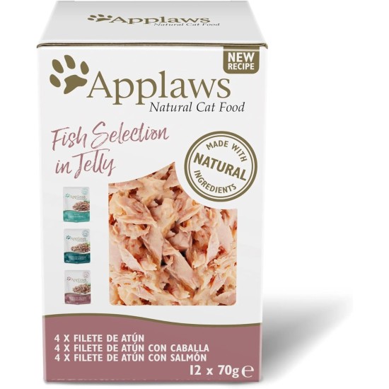 APPLAWS Cat over Selec Jelly Multi Fish 4 x 12 x 70 g APPLAWS Cat over Selec Jelly Multi Fish 4 x 12 x 70 g
