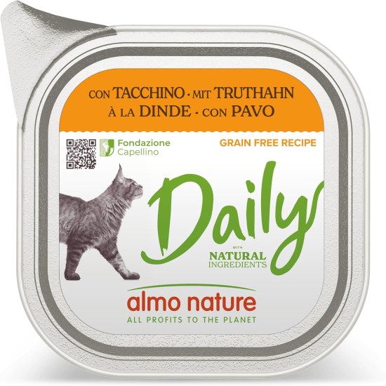 Almo Nature Daily Cat Food with Chicken, Complete Food for Cats, Wet Food, Pack of 32 (32 x 100 g) Almo Nature Daily Cat Food with Chicken, Complete Food for Cats, Wet Food, Pack of 32 (32 x 100 g)