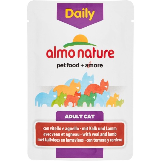 Almo Nature Daily Cat Food with Chicken and Salmon, 70 g, Pack of 30 Almo Nature Daily Cat Food with Chicken and Salmon, 70 g, Pack of 30
