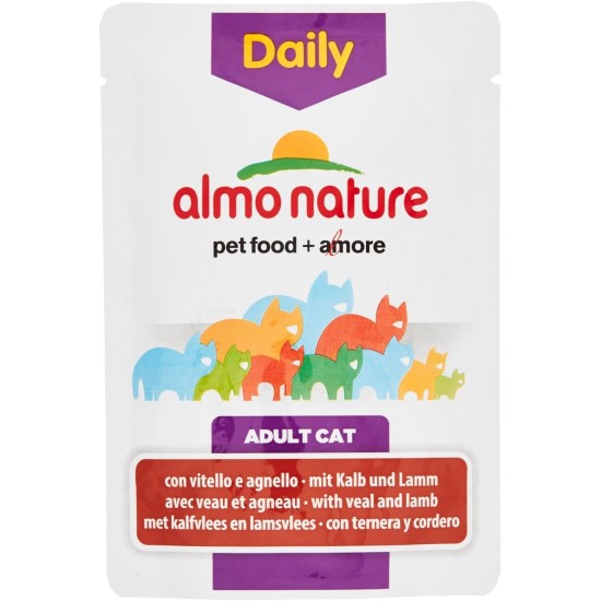 Almo Nature Daily Cat Food with Chicken and Salmon, 70 g, Pack of 30 Almo Nature Daily Cat Food with Chicken and Salmon, 70 g, Pack of 30