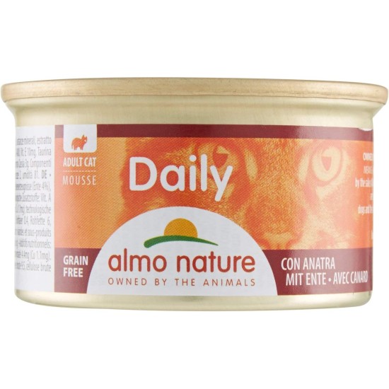 Almo Nature Daily Grain Free Cat Food, Mousse with Chicken, Complete Food for Cats, Wet Food, Pack of 24 (24 x 85 g) Almo Nature Daily Grain Free Cat Food, Mousse with Chicken, Complete Food for Cats, Wet Food, Pack of 24 (24 x 85 g)