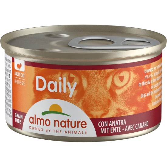 Almo Nature Daily Grain Free Cat Food, Mousse with Chicken, Complete Food for Cats, Wet Food, Pack of 24 (24 x 85 g) Almo Nature Daily Grain Free Cat Food, Mousse with Chicken, Complete Food for Cats, Wet Food, Pack of 24 (24 x 85 g)