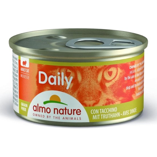 Almo Nature Daily Grain Free Cat Food, Mousse with Chicken, Complete Food for Cats, Wet Food, Pack of 24 (24 x 85 g) Almo Nature Daily Grain Free Cat Food, Mousse with Chicken, Complete Food for Cats, Wet Food, Pack of 24 (24 x 85 g)
