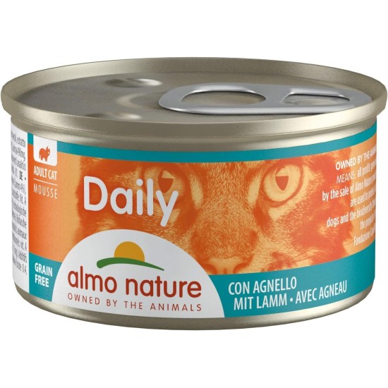 Almo Nature Daily Grain Free Cat Food, Mousse with Chicken, Complete Food for Cats, Wet Food, Pack of 24 (24 x 85 g) Almo Nature Daily Grain Free Cat Food, Mousse with Chicken, Complete Food for Cats, Wet Food, Pack of 24 (24 x 85 g)