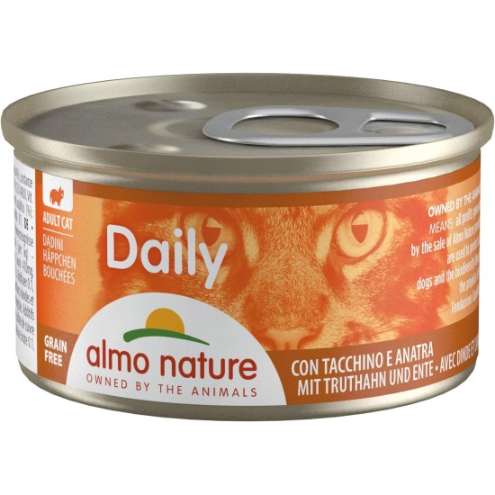 Almo Nature Daily Grain Free Cat Food, Mousse with Chicken, Complete Food for Cats, Wet Food, Pack of 24 (24 x 85 g) Almo Nature Daily Grain Free Cat Food, Mousse with Chicken, Complete Food for Cats, Wet Food, Pack of 24 (24 x 85 g)