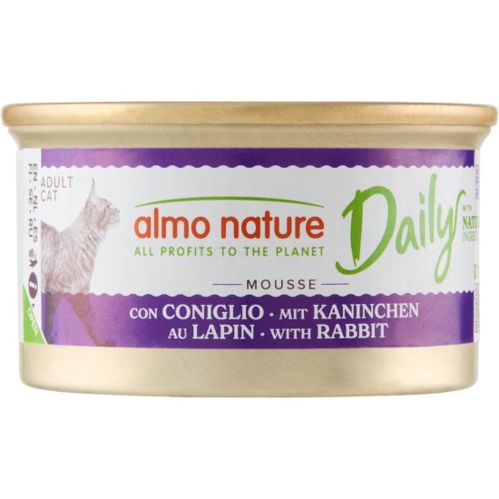 Almo Nature Daily Grain Free Cat Food, Mousse with Chicken, Complete Food for Cats, Wet Food, Pack of 24 (24 x 85 g) Almo Nature Daily Grain Free Cat Food, Mousse with Chicken, Complete Food for Cats, Wet Food, Pack of 24 (24 x 85 g)