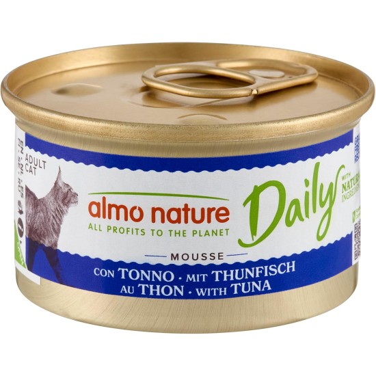 Almo Nature Daily Wet Food for Adult Cats Made of Mousse with Tuna - 2.04 kg (24 x 85 g) Almo Nature Daily Wet Food for Adult Cats Made of Mousse with Tuna - 2.04 kg (24 x 85 g)