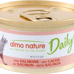 Almo Nature Daily Wet Food for Adults Cats Mousse with Salmon - Tin 24 x 85 g Almo Nature Daily Wet Food for Adults Cats Mousse with Salmon - Tin 24 x 85 g