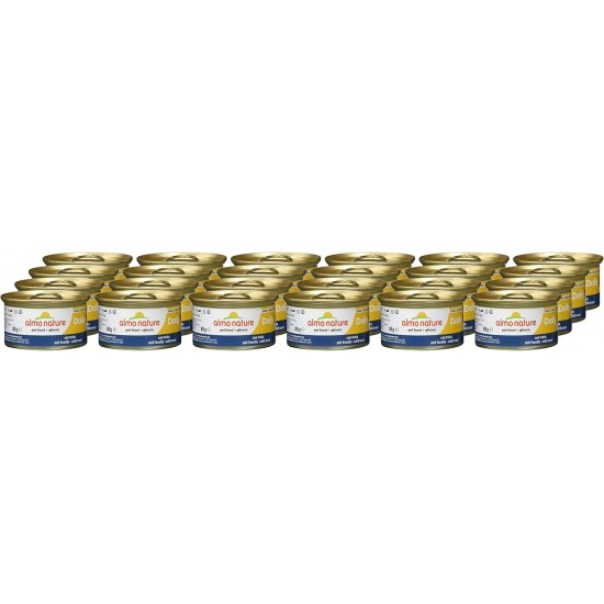 Almo Nature Daily Wet Food for Adults Cats Mousse with Salmon - Tin 24 x 85 g Almo Nature Daily Wet Food for Adults Cats Mousse with Salmon - Tin 24 x 85 g