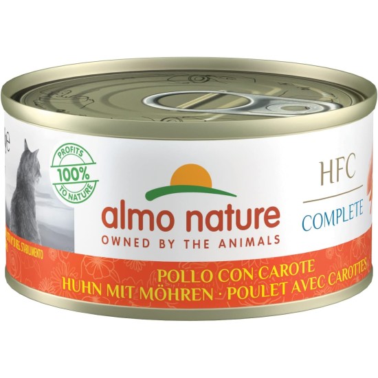 Almo Nature HFC Complete - Chicken with Carrot - Wet Food for Adult Cats - 24 Packs of 70g Almo Nature HFC Complete - Chicken with Carrot - Wet Food for Adult Cats - 24 Packs of 70g