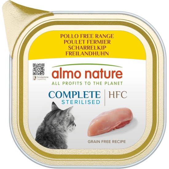 Almo Nature HFC Complete Sterilised Wet Food for Adult Cats - Chicken Free Range - 1.445 kg (17 x 85 g) Almo Nature HFC Complete Sterilised Wet Food for Adult Cats - Chicken Free Range - 1.445 kg (17 x 85 g)