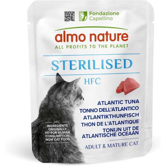 Almo Nature HFC Functional - Sterilised - Wet Food for Adult Cats - Atlantic Tuna - 24 Bags of 50 g Almo Nature HFC Functional - Sterilised - Wet Food for Adult Cats - Atlantic Tuna - 24 Bags of 50 g