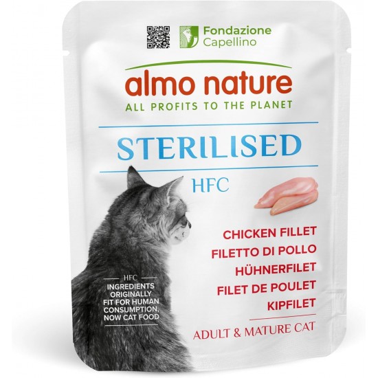 Almo Nature HFC Functional - Sterilised - Wet Food for Adult Cats - Chicken Fillet - 24 Bags of 50 g Almo Nature HFC Functional - Sterilised - Wet Food for Adult Cats - Chicken Fillet - 24 Bags of 50 g
