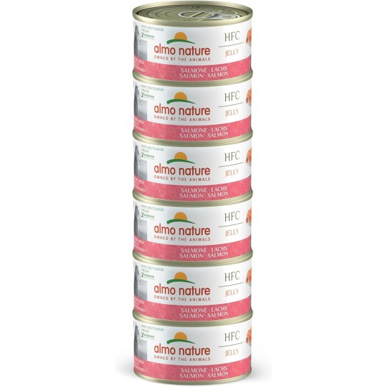 Almo Nature HFC Jelly Megapack, Wet Food for Cats - Salmon (6 Cans x 70 g) Almo Nature HFC Jelly Megapack, Wet Food for Cats - Salmon (6 Cans x 70 g)