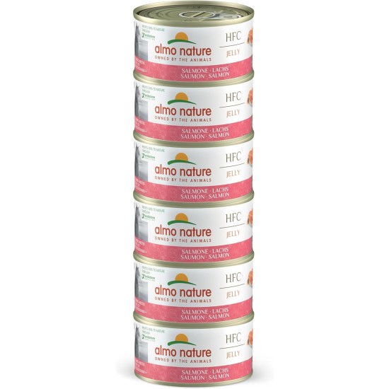 Almo Nature HFC Jelly Megapack, Wet Food for Cats - Salmon (6 Cans x 70 g) Almo Nature HFC Jelly Megapack, Wet Food for Cats - Salmon (6 Cans x 70 g)