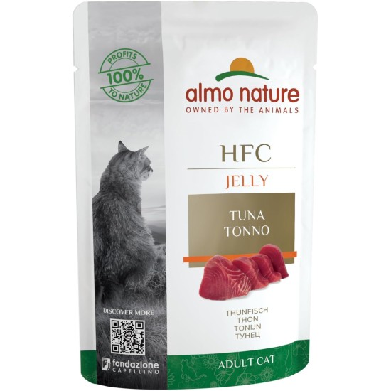 Almo Nature HFC Jelly Wet Cat Food Pouch with Tuna (Pack of 24 x55g) Almo Nature HFC Jelly Wet Cat Food Pouch with Tuna (Pack of 24 x55g)