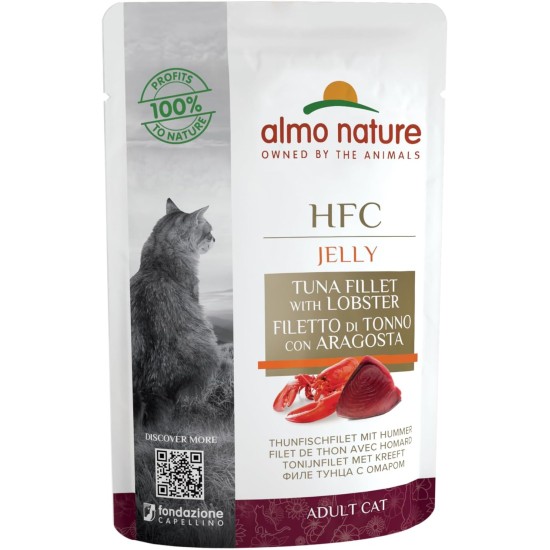 Almo Nature HFC Jelly Wet Cat Food Pouch with Tuna (Pack of 24 x55g) Almo Nature HFC Jelly Wet Cat Food Pouch with Tuna (Pack of 24 x55g)