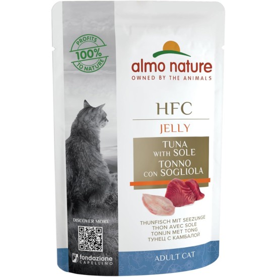 Almo Nature HFC Jelly Wet Cat Food Pouch with Tuna (Pack of 24 x55g) Almo Nature HFC Jelly Wet Cat Food Pouch with Tuna (Pack of 24 x55g)