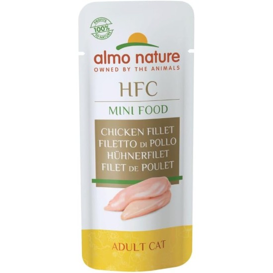 Almo Nature HFC Mini Food Wet Food for Adults Cats Chicken Fillet - Bag 3 g Almo Nature HFC Mini Food Wet Food for Adults Cats Chicken Fillet - Bag 3 g
