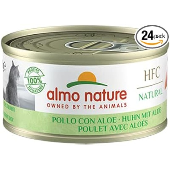 Almo Nature HFC Natural - Chicken with Aloe - Wet Food for Adult Cats - 24 Packs of 70g Almo Nature HFC Natural - Chicken with Aloe - Wet Food for Adult Cats - 24 Packs of 70g