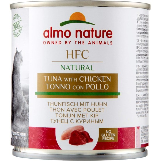 Almo Nature HFC Natural - Tuna and Chicken (Pack of 12 x 280g Tin) Almo Nature HFC Natural - Tuna and Chicken (Pack of 12 x 280g Tin)