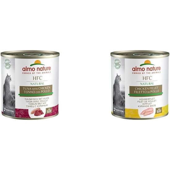 Almo Nature HFC Natural - Tuna and Chicken (Pack of 12 x 280g Tin) Almo Nature HFC Natural - Tuna and Chicken (Pack of 12 x 280g Tin)