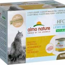 Almo Nature HFC Natural Light Meal - Chicken Fillet - Wet Food for Adult Cats - 4 x 50g Tubs Almo Nature HFC Natural Light Meal - Chicken Fillet - Wet Food for Adult Cats - 4 x 50g Tubs