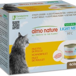 Almo Nature HFC Natural Light Meal - Chicken Fillet - Wet Food for Adult Cats - 4 x 50g Tubs Almo Nature HFC Natural Light Meal - Chicken Fillet - Wet Food for Adult Cats - 4 x 50g Tubs