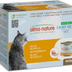 Almo Nature HFC Natural Light Meal - Chicken White - Wet Food for Adult Cats: 4 Boxes of 50 g Almo Nature HFC Natural Light Meal - Chicken White - Wet Food for Adult Cats: 4 Boxes of 50 g