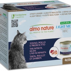 Almo Nature HFC Natural Light Meal - Tuna, Chicken and Ham - Wet Food for Adult Cats - 4 Packs of 50g Almo Nature HFC Natural Light Meal - Tuna, Chicken and Ham - Wet Food for Adult Cats - 4 Packs of 50g