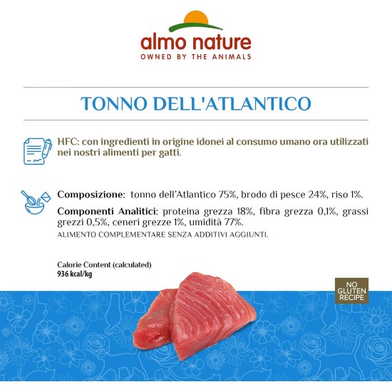 Almo Nature HFC Natural Megapack, Nassnahrung für Katzen - Atlantikthunfisch (6 Dosen x 70g) Almo Nature HFC Natural Megapack, Nassnahrung für Katzen - Atlantikthunfisch (6 Dosen x 70g)
