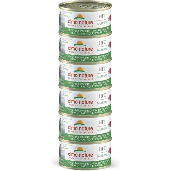 Almo Nature HFC Natural Megapack, Nassnahrung für Katzen - Pazifikthunfisch (6 Dosen x 70g) Almo Nature HFC Natural Megapack, Nassnahrung für Katzen - Pazifikthunfisch (6 Dosen x 70g)