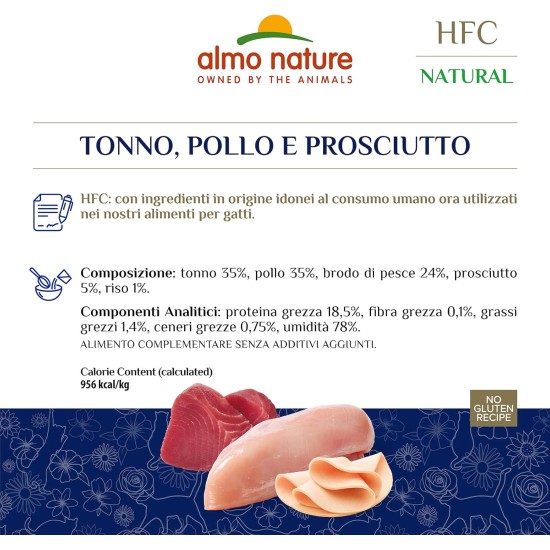 Almo Nature HFC Natural Megapack, Nassnahrung für Katzen - Thunfisch, Huhn und Schinken (6 Dosen x 70g) Almo Nature HFC Natural Megapack, Nassnahrung für Katzen - Thunfisch, Huhn und Schinken (6 Dosen x 70g)