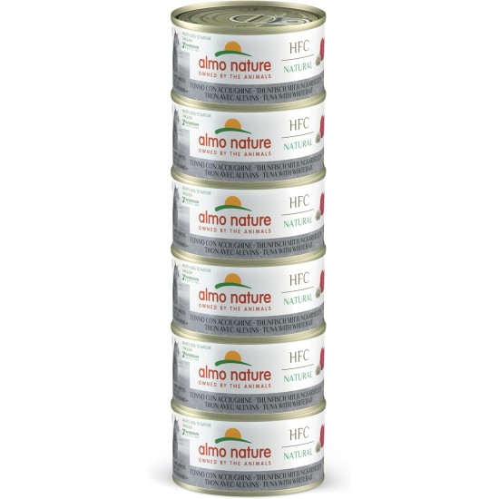 Almo Nature HFC Natural Megapack, Nassnahrung für Katzen - Thunfisch mit Jungsardellen (6 Dosen x 70g) Almo Nature HFC Natural Megapack, Nassnahrung für Katzen - Thunfisch mit Jungsardellen (6 Dosen x 70g)