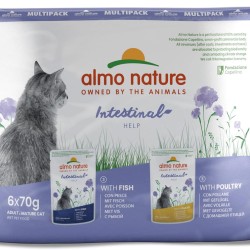 Almo Nature Holistic Intestinal Help - Wet Food for Cats with Sensitive Digestion - Mix Pack of 6 Fish & Poultry - 6 x 70 g Almo Nature Holistic Intestinal Help - Wet Food for Cats with Sensitive Digestion - Mix Pack of 6 Fish & Poultry - 6 x 70 g