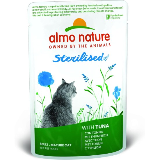 Almo Nature Holistic Sterilised Katzenfutter, Nassfutter für ausgewachsene Katzen mit Thunfisch. 30er Pack (30 x 70g) Almo Nature Holistic Sterilised Katzenfutter, Nassfutter für ausgewachsene Katzen mit Thunfisch. 30er Pack (30 x 70g)