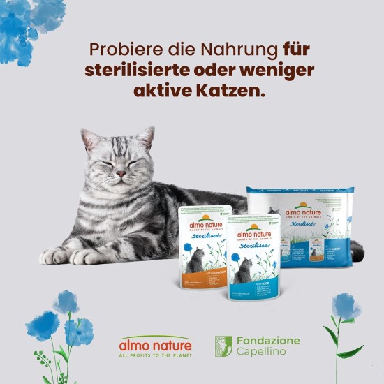 Almo Nature Holistic Sterilised Katzenfutter, Nassfutter für ausgewachsene Katzen mit Thunfisch. 30er Pack (30 x 70g) Almo Nature Holistic Sterilised Katzenfutter, Nassfutter für ausgewachsene Katzen mit Thunfisch. 30er Pack (30 x 70g)
