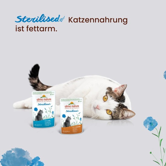 Almo Nature Holistic Sterilised Katzenfutter, Nassfutter für ausgewachsene Katzen mit Thunfisch. 30er Pack (30 x 70g) Almo Nature Holistic Sterilised Katzenfutter, Nassfutter für ausgewachsene Katzen mit Thunfisch. 30er Pack (30 x 70g)
