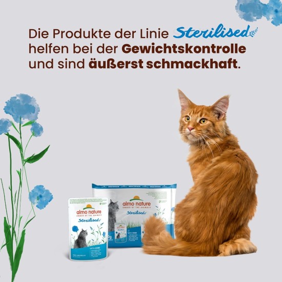 Almo Nature Holistic Sterilised Katzenfutter, Nassfutter für ausgewachsene Katzen mit Thunfisch. 30er Pack (30 x 70g) Almo Nature Holistic Sterilised Katzenfutter, Nassfutter für ausgewachsene Katzen mit Thunfisch. 30er Pack (30 x 70g)