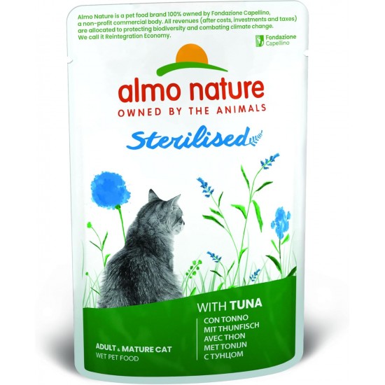 Almo Nature Holistic Sterilised Katzenfutter, Nassfutter für ausgewachsene Katzen mit Thunfisch. 30er Pack (30 x 70g) Almo Nature Holistic Sterilised Katzenfutter, Nassfutter für ausgewachsene Katzen mit Thunfisch. 30er Pack (30 x 70g)