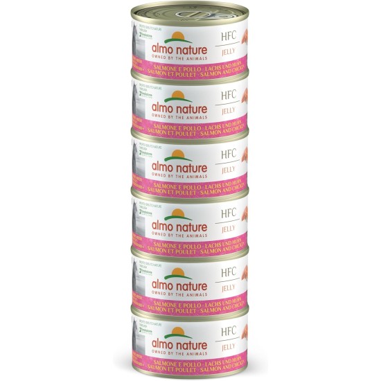 Almo Nature Megapack Wet Cat Food - Salmon and Chicken - Pack of 6 (6 x 70 g) Almo Nature Megapack Wet Cat Food - Salmon and Chicken - Pack of 6 (6 x 70 g)