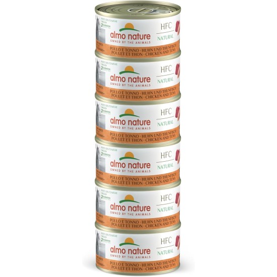 Almo Nature Megapack Wet Cat Food - Salmon and Chicken - Pack of 6 (6 x 70 g) Almo Nature Megapack Wet Cat Food - Salmon and Chicken - Pack of 6 (6 x 70 g)