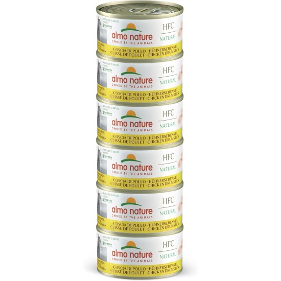 Almo Nature Megapack Wet Cat Food, Chicken Thigh, Pack of 6 (6 x 70 g) Almo Nature Megapack Wet Cat Food, Chicken Thigh, Pack of 6 (6 x 70 g)