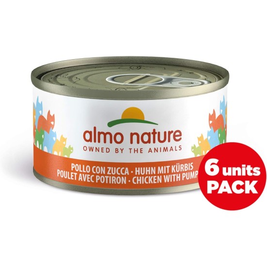 Almo Nature Megapack Wet Cat Food, Chicken with Pumpkin, Pack of 6 (6 x 70 g) Almo Nature Megapack Wet Cat Food, Chicken with Pumpkin, Pack of 6 (6 x 70 g)