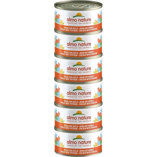 Almo Nature Megapack Wet Cat Food, Chicken with Pumpkin, Pack of 6 (6 x 70 g) Almo Nature Megapack Wet Cat Food, Chicken with Pumpkin, Pack of 6 (6 x 70 g)