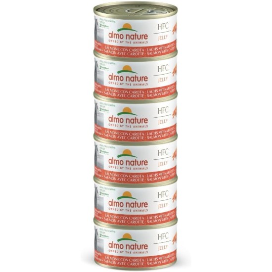 Almo Nature Megapack Wet Cat Food, Salmon with Carrots, Pack of 6 (6 x 70 g) Almo Nature Megapack Wet Cat Food, Salmon with Carrots, Pack of 6 (6 x 70 g)