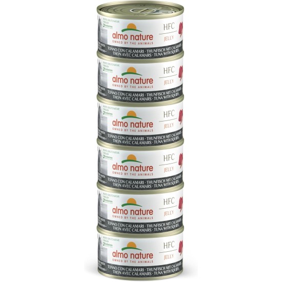 Almo Nature Megapack Wet Cat Food, Tuna with Calamaris - Pack of 6 (6 x 70 g) Almo Nature Megapack Wet Cat Food, Tuna with Calamaris - Pack of 6 (6 x 70 g)