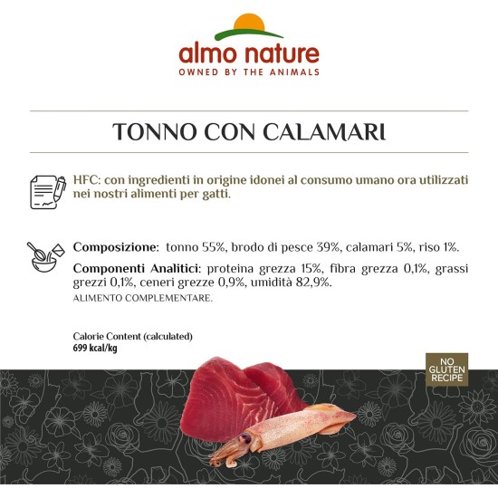 Almo Nature Megapack Wet Cat Food, Tuna with Calamaris - Pack of 6 (6 x 70 g) Almo Nature Megapack Wet Cat Food, Tuna with Calamaris - Pack of 6 (6 x 70 g)