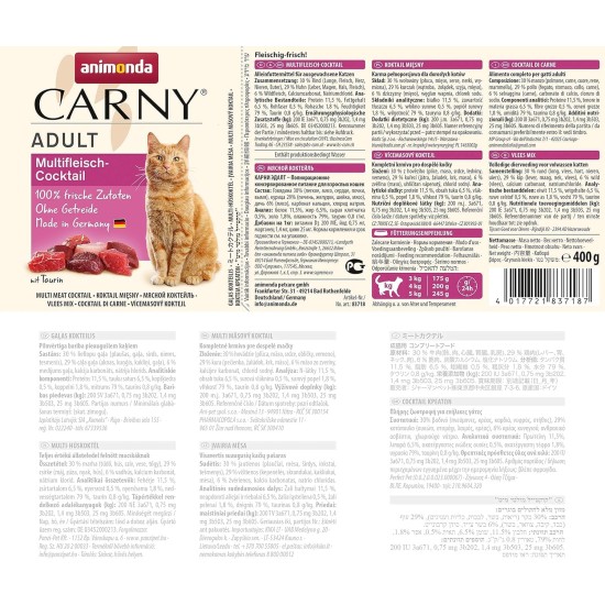 Animonda Carny Adult Cat Food - Wet food for adult cats, customisable Animonda Carny Adult Cat Food - Wet food for adult cats, customisable