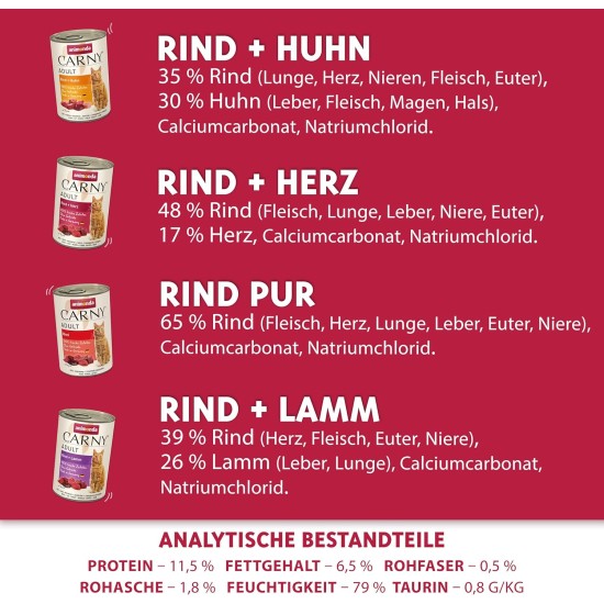 Animonda Carny Adult Cat Food - Wet food for adult cats, customisable Animonda Carny Adult Cat Food - Wet food for adult cats, customisable